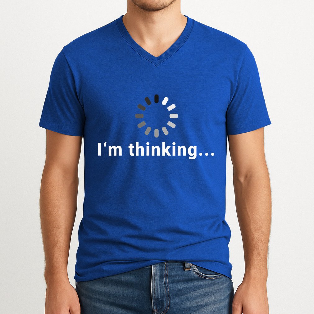 IM Thinking Fun Design V-Neck T-Shirt
