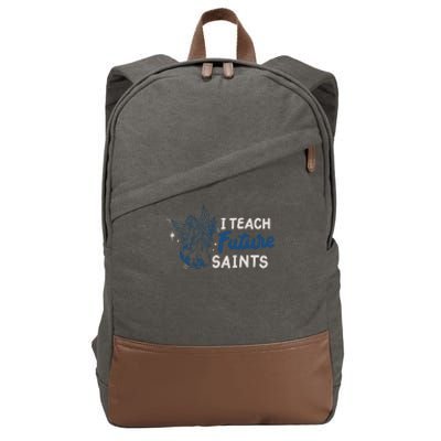 I Teach Future Saints Cotton Canvas Backpack