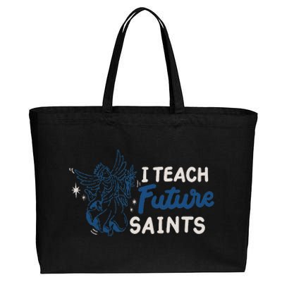 I Teach Future Saints Cotton Canvas Jumbo Tote