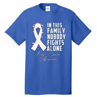 In This Family Nobody Fights Alone Lung Cancer Gift Tall T-Shirt