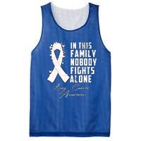 In This Family Nobody Fights Alone Lung Cancer Gift Mesh Reversible Basketball Jersey Tank