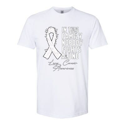 In This Family Nobody Fights Alone Lung Cancer Gift Softstyle CVC T-Shirt