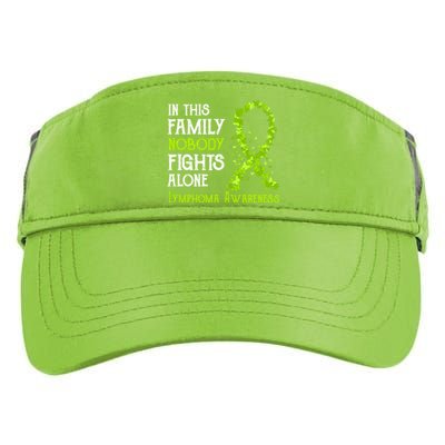 In This Family Nobody Fights Alone Lymphoma Great Gift Adult Drive Performance Visor