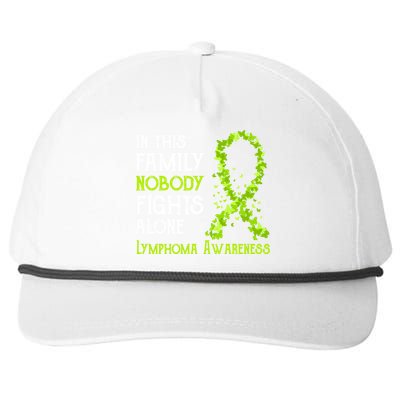 In This Family Nobody Fights Alone Lymphoma Great Gift Snapback Five-Panel Rope Hat