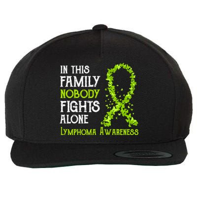 In This Family Nobody Fights Alone Lymphoma Great Gift Wool Snapback Cap