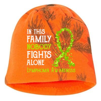 In This Family Nobody Fights Alone Lymphoma Great Gift Kati - Camo Knit Beanie