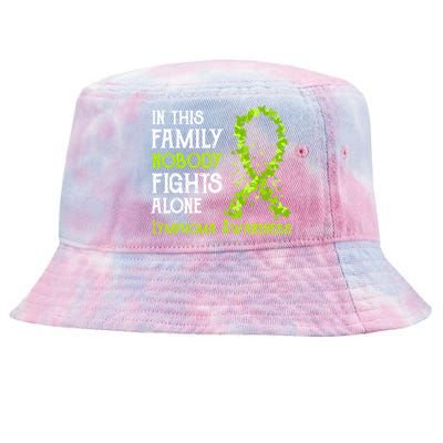 In This Family Nobody Fights Alone Lymphoma Great Gift Tie-Dyed Bucket Hat