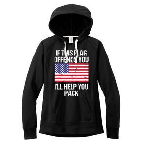 If This Flag Offends You I'll Help You Pack Women's Fleece Hoodie