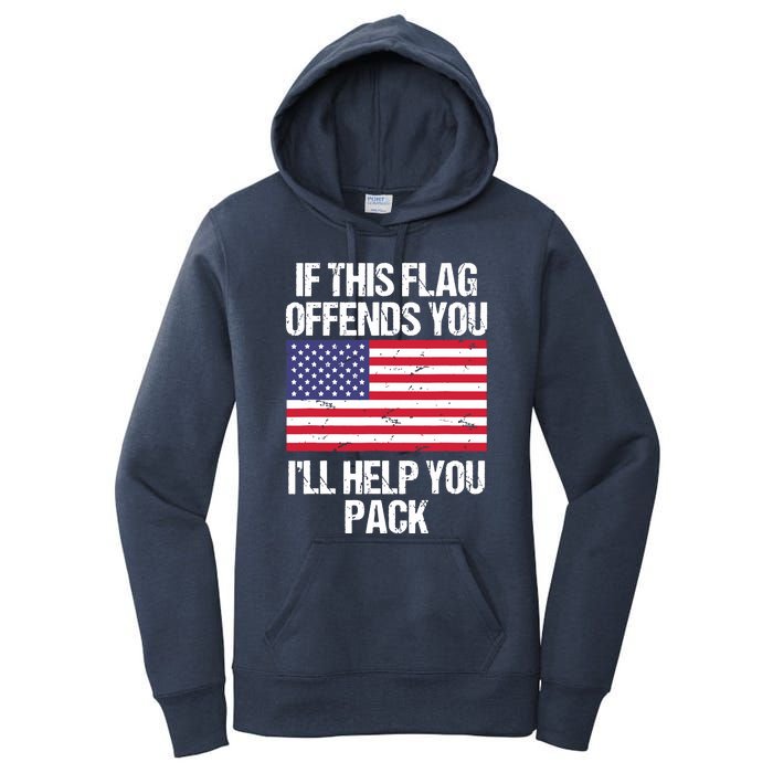 If This Flag Offends You I'll Help You Pack Women's Pullover Hoodie