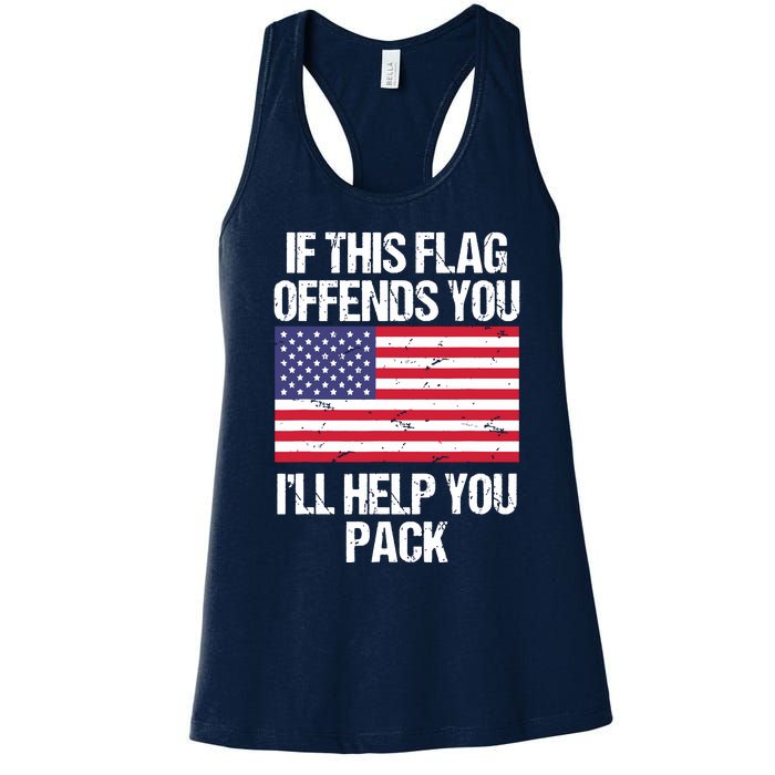 If This Flag Offends You I'll Help You Pack Women's Racerback Tank