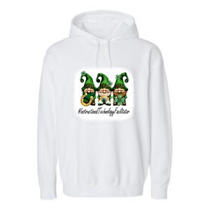 Instructional Technology Facilitator Gnomes St Patricks Day Gift Garment-Dyed Fleece Hoodie