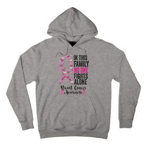 In This Family No One Fight Alone Breast Cancer Awareness Tall Hoodie