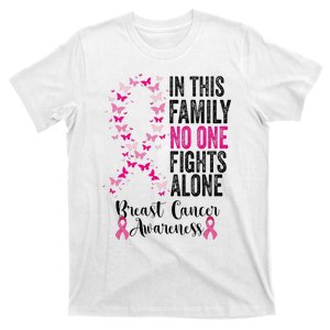 In This Family No One Fight Alone Breast Cancer Awareness T-Shirt