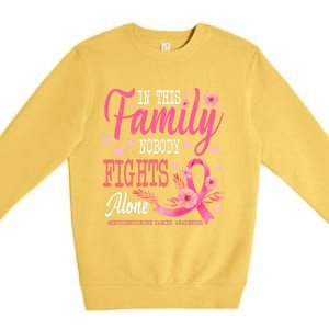 In This Family Nobody Fights Alone Neuroendocrine Cancer Cool Gift Premium Crewneck Sweatshirt