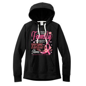 In This Family Nobody Fights Alone Neuroendocrine Cancer Cool Gift Women's Fleece Hoodie