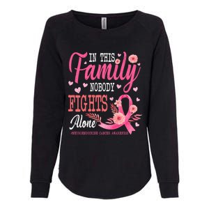 In This Family Nobody Fights Alone Neuroendocrine Cancer Cool Gift Womens California Wash Sweatshirt