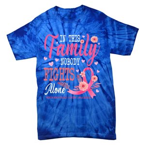 In This Family Nobody Fights Alone Neuroendocrine Cancer Cool Gift Tie-Dye T-Shirt