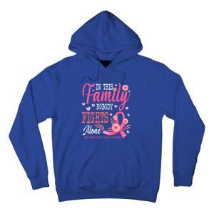 In This Family Nobody Fights Alone Neuroendocrine Cancer Cool Gift Tall Hoodie