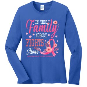 In This Family Nobody Fights Alone Neuroendocrine Cancer Cool Gift Ladies Long Sleeve Shirt