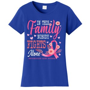 In This Family Nobody Fights Alone Neuroendocrine Cancer Cool Gift Women's T-Shirt