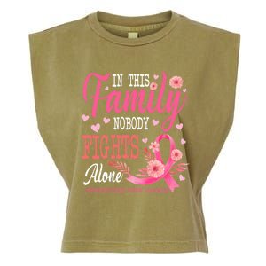 In This Family Nobody Fights Alone Neuroendocrine Cancer Cool Gift Garment-Dyed Women's Muscle Tee