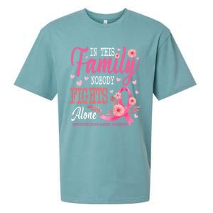 In This Family Nobody Fights Alone Neuroendocrine Cancer Cool Gift Sueded Cloud Jersey T-Shirt