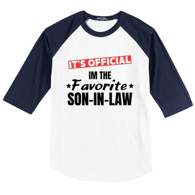 Im The Favorite Son In Law Funny Baseball Sleeve Shirt