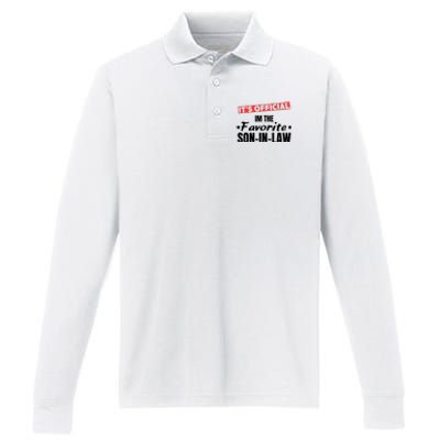 Im The Favorite Son In Law Funny Performance Long Sleeve Polo