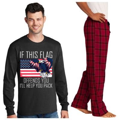 If This Flag Offends You ILl Help You Pack Long Sleeve Pajama Set