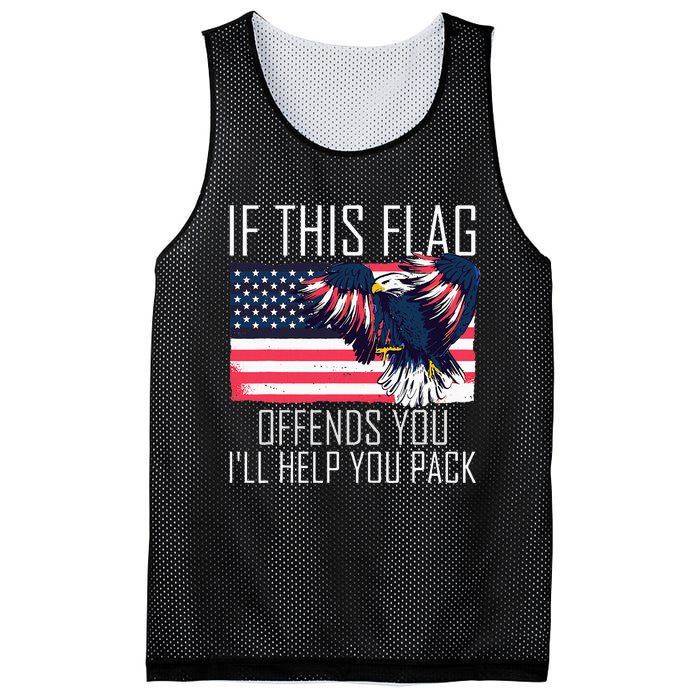 If This Flag Offends You ILl Help You Pack Mesh Reversible Basketball Jersey Tank