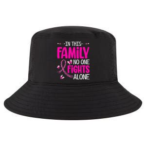 In This Family No One Fight Alone Breast Cancer Awareness Cool Comfort Performance Bucket Hat