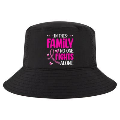 In This Family No One Fight Alone Breast Cancer Awareness Cool Comfort Performance Bucket Hat