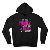 In This Family No One Fight Alone Breast Cancer Awareness Hoodie