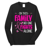 In This Family No One Fight Alone Breast Cancer Awareness Long Sleeve Shirt