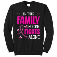 In This Family No One Fight Alone Breast Cancer Awareness Sweatshirt