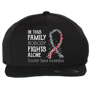 In This Family Nobody Fights Alone Pituitary Tumor Gift Wool Snapback Cap