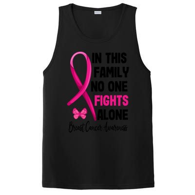 In This Family Nobody Fights Alone Breast Cancer Warrior Gift PosiCharge Competitor Tank