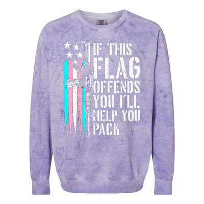 If This Flag Offends You ILl Help You Pack Colorblast Crewneck Sweatshirt