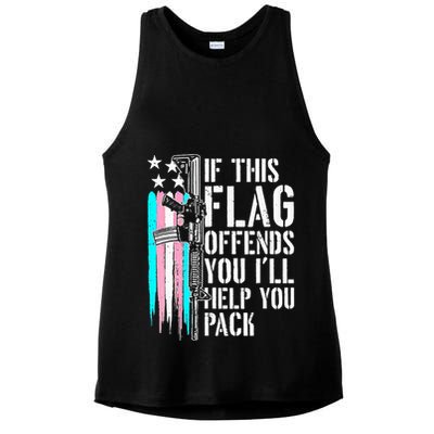 If This Flag Offends You ILl Help You Pack Ladies PosiCharge Tri-Blend Wicking Tank