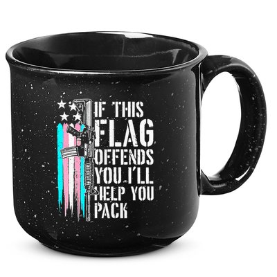If This Flag Offends You ILl Help You Pack 15oz Campfire Ceramic Mug