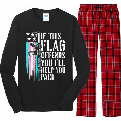 If This Flag Offends You ILl Help You Pack Long Sleeve Pajama Set