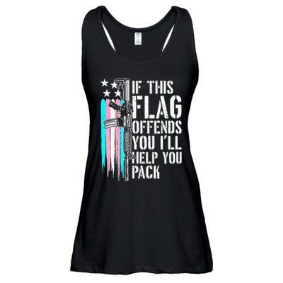 If This Flag Offends You ILl Help You Pack Ladies Essential Flowy Tank