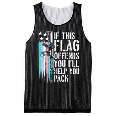 If This Flag Offends You ILl Help You Pack Mesh Reversible Basketball Jersey Tank