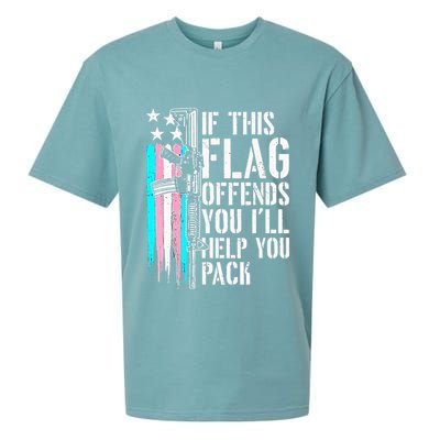 If This Flag Offends You ILl Help You Pack Sueded Cloud Jersey T-Shirt