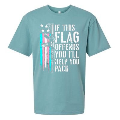 If This Flag Offends You ILl Help You Pack Sueded Cloud Jersey T-Shirt