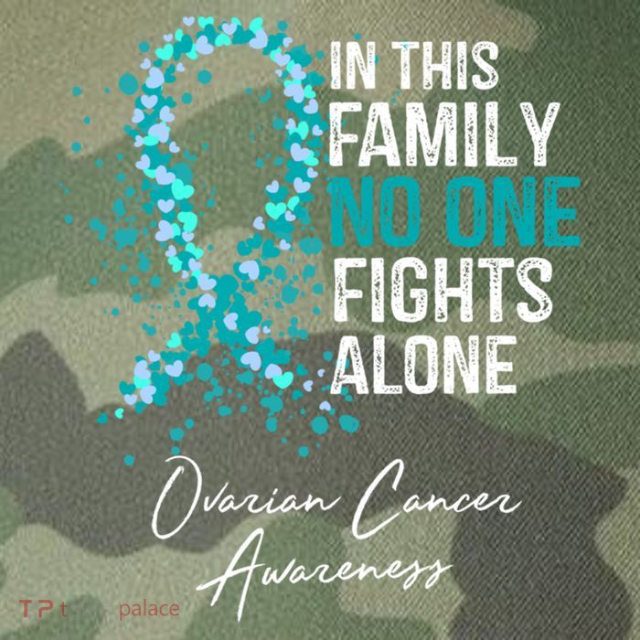 In This Family No One Fights Alone Ovarian Cancer Awareness Gift Legacy Tie Dye Trucker Hat