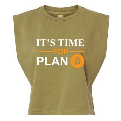 It's Time For Plan B Bitcoin Garment-Dyed Women's Muscle Tee