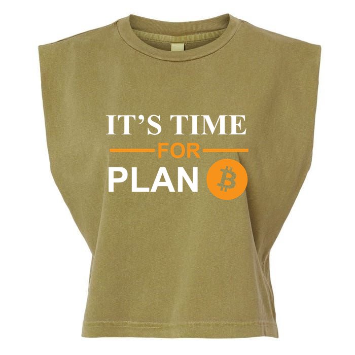 It's Time For Plan B Bitcoin Garment-Dyed Women's Muscle Tee