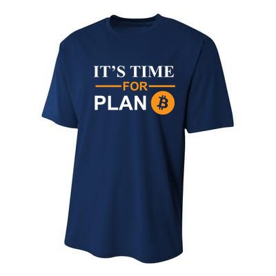 It's Time For Plan B Bitcoin Youth Performance Sprint T-Shirt