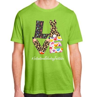 Instructional Technology Facilitator Love Easter Day Leopard Gift Adult ChromaSoft Performance T-Shirt